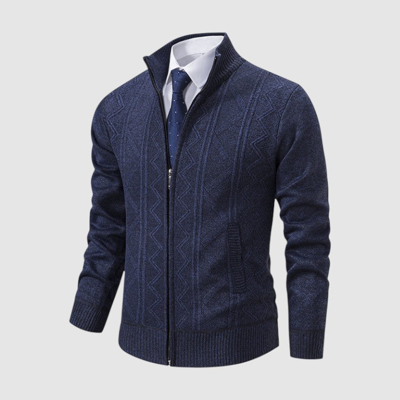 Michael Sydney men's Patterned cardigan, front view