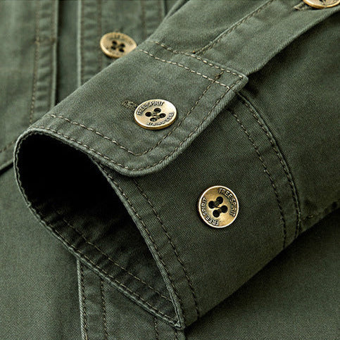 Michael Sydney men's shirt with chest pockets, front view