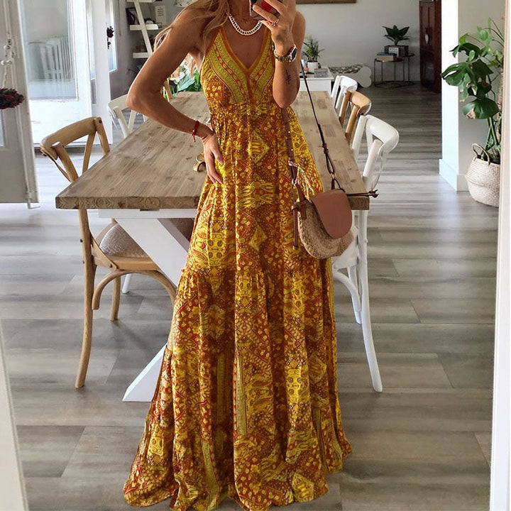Kelly™ | Sleeveless Boho Maxi Dress
