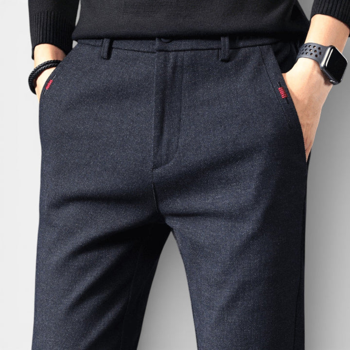 Michael Sydney men's slim tapered pants, front view