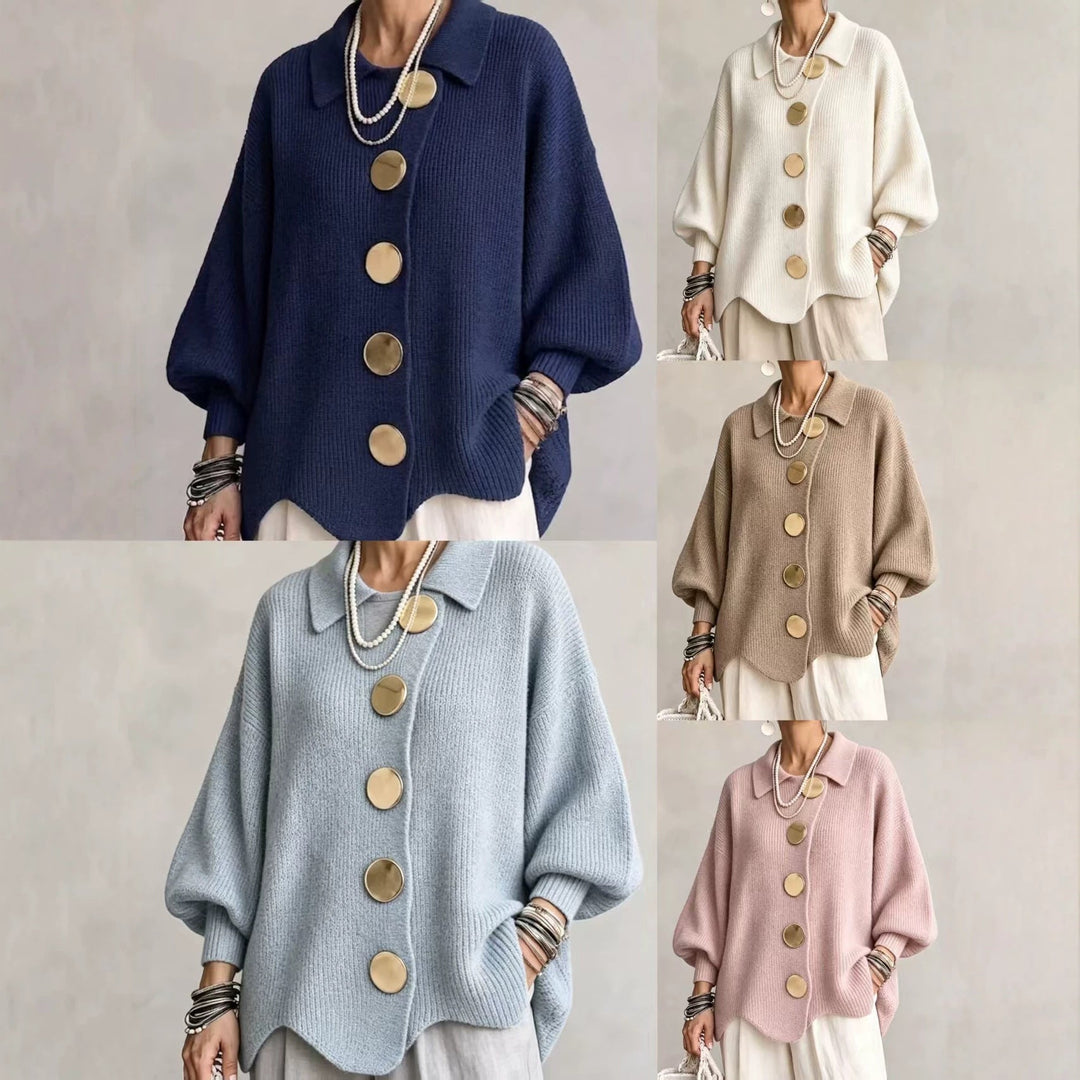 Trish Oversized Collared Cardigan – all colours