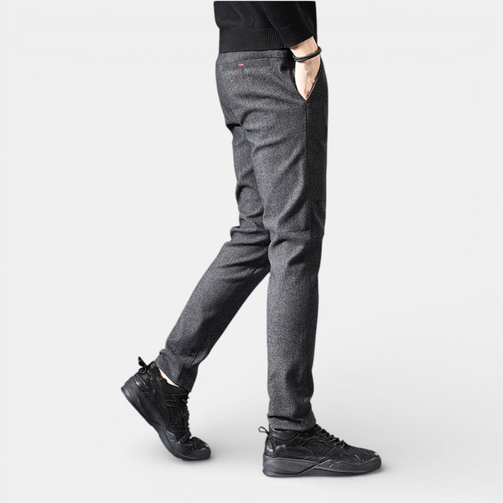 Michael Sydney men's slim tapered pants, front view