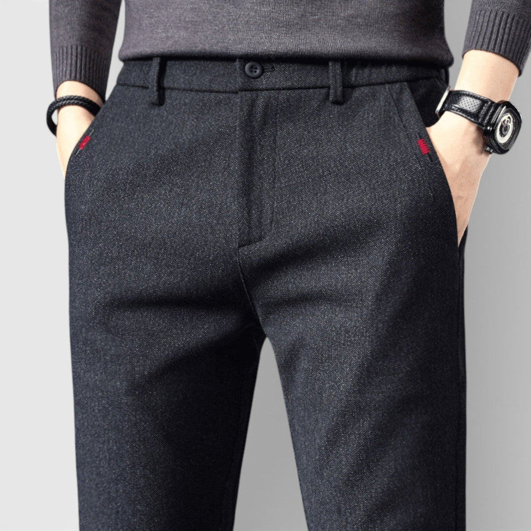 Michael Sydney men's slim tapered pants, front view