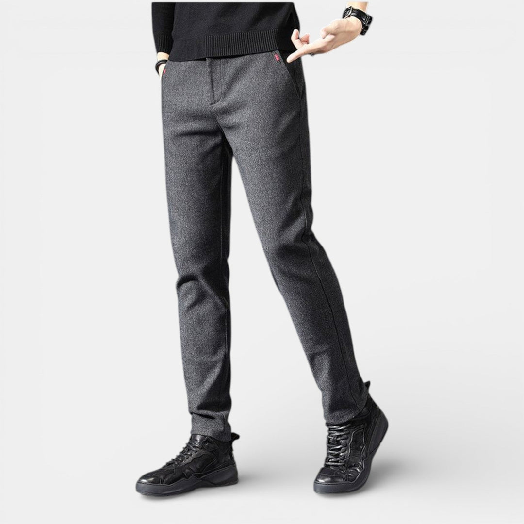 Michael Sydney men's slim tapered pants, front view
