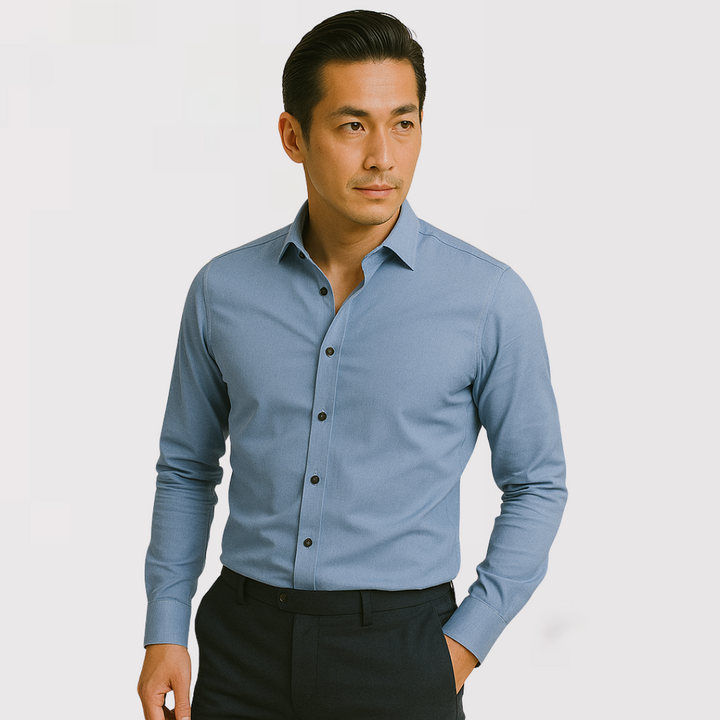 Michael Sydney men's classic collar shirt, front view