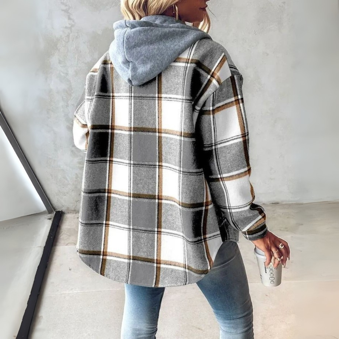 Marlene™ | Checked Hooded Jacket