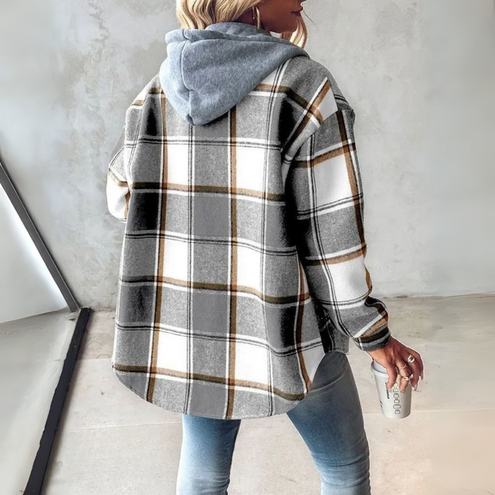 Marlene™ | Checked Hooded Jacket
