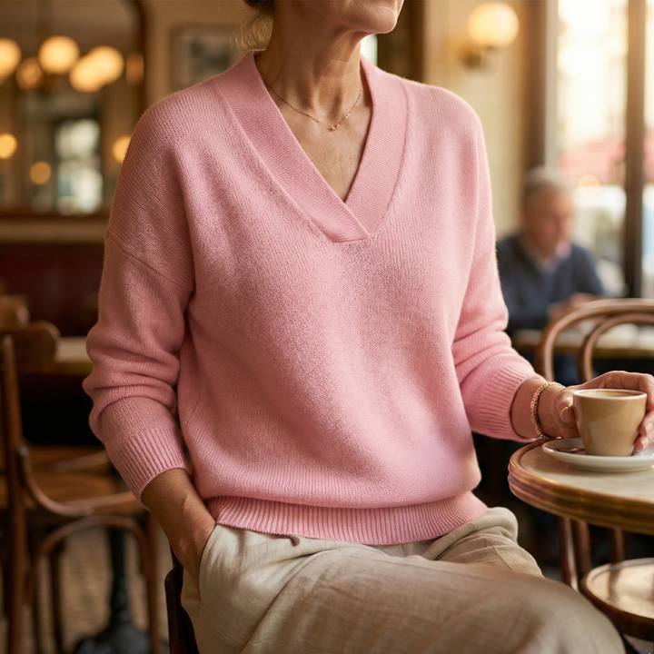 Olivia™ | Relaxed V-Neck Jumper