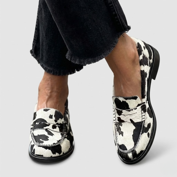 Maxine™ | Cow-Print Loafers