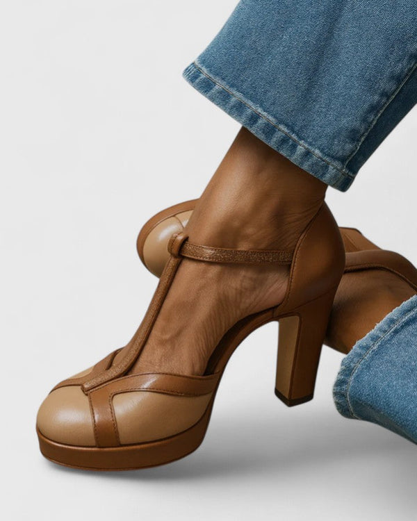 Alicia™ | Vintage T-Strap Heels