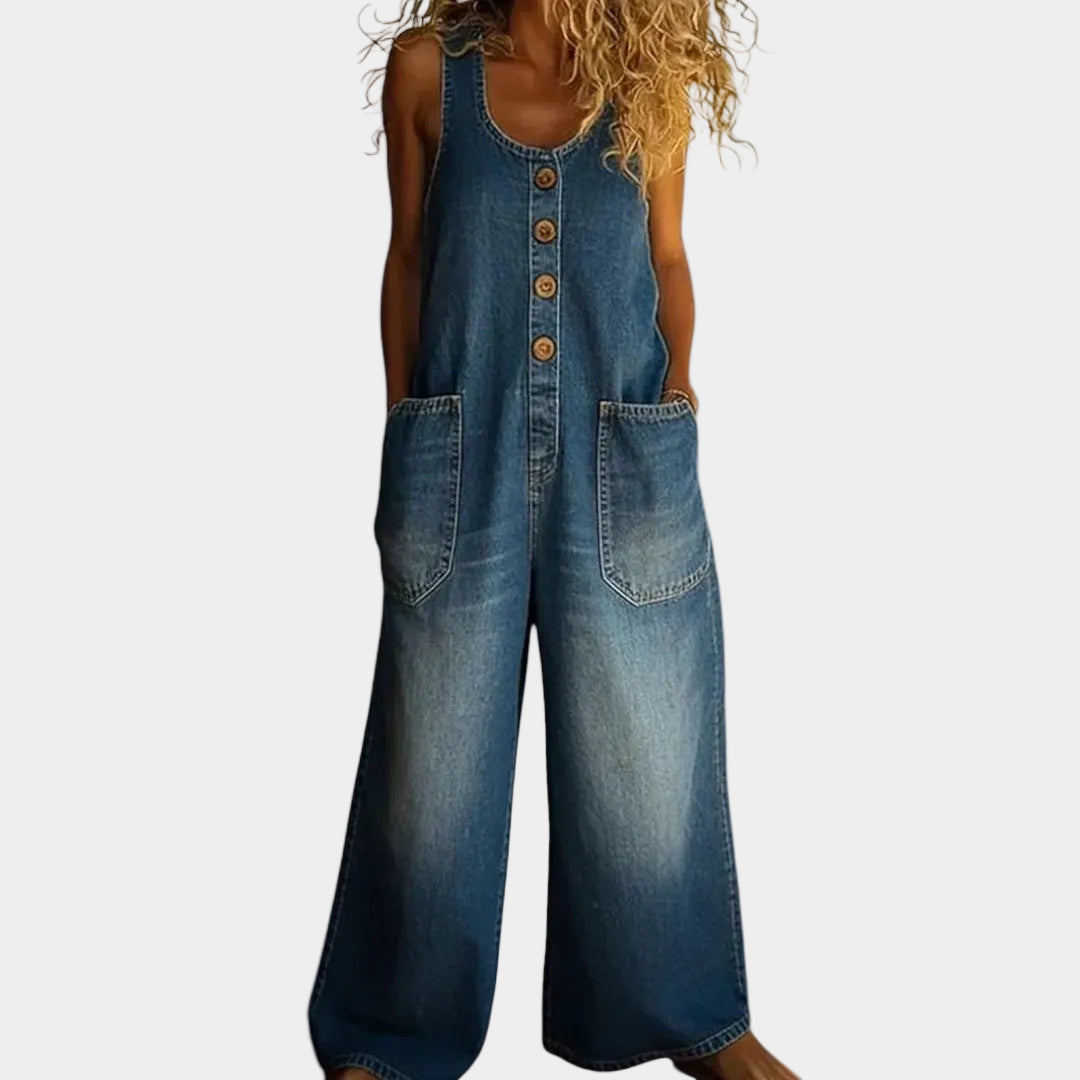 Amanda™ | Vintage Wide-Leg Overalls
