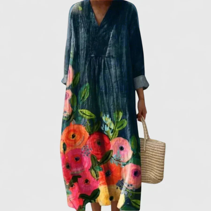 Lisa™ | Ocean Blue Floral Maxi
