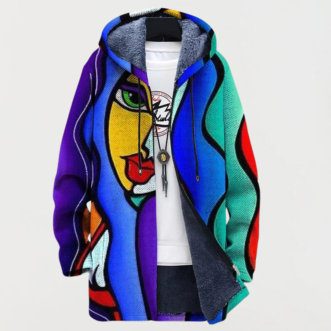Gladys™ | Hooded Jacket with Art Portrait