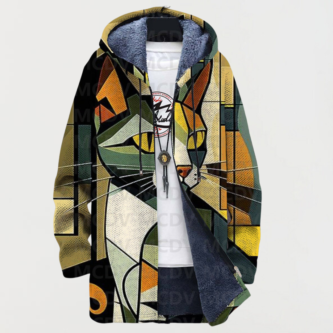 Selma™ | Hooded Jacket with Cat Motif