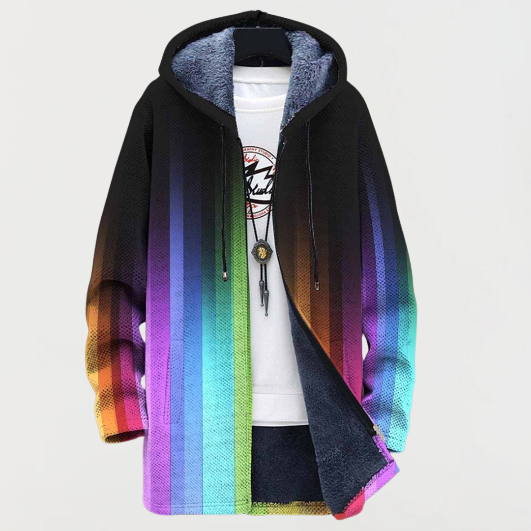 Dianne™ | Hooded Jacket in Rainbow Fade