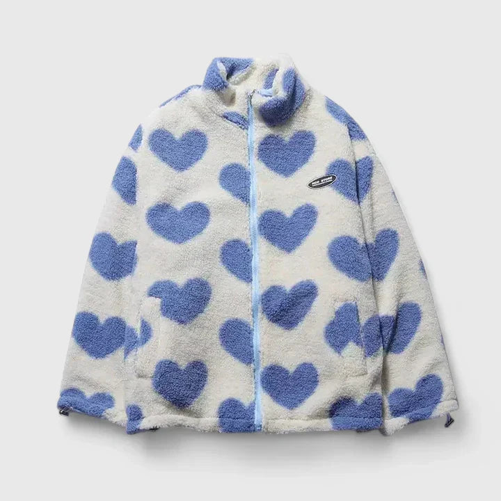 Nina™ | Heart Print Reversible Jacket