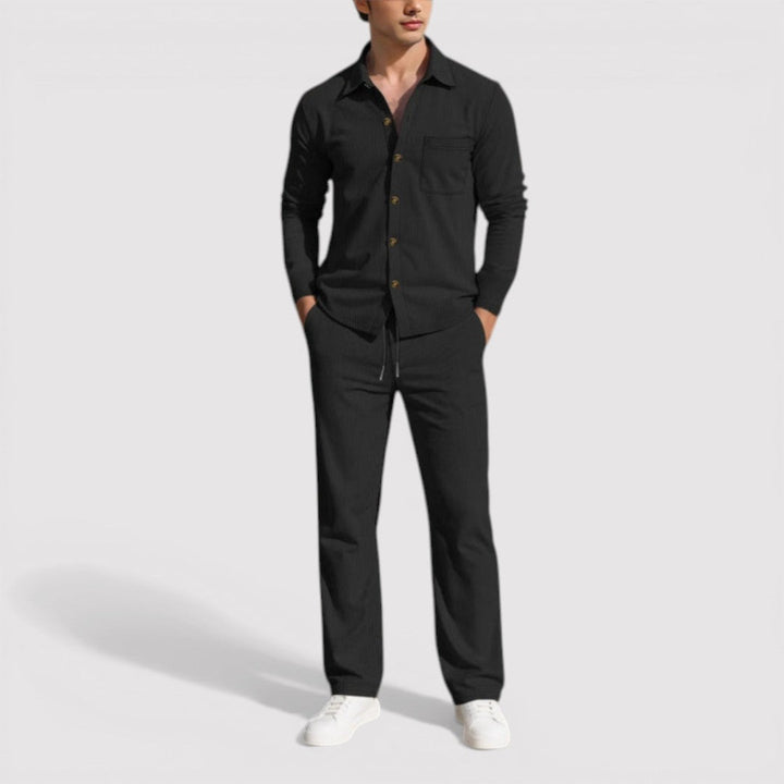 Michael Sydney men's shirt and pants set, front view