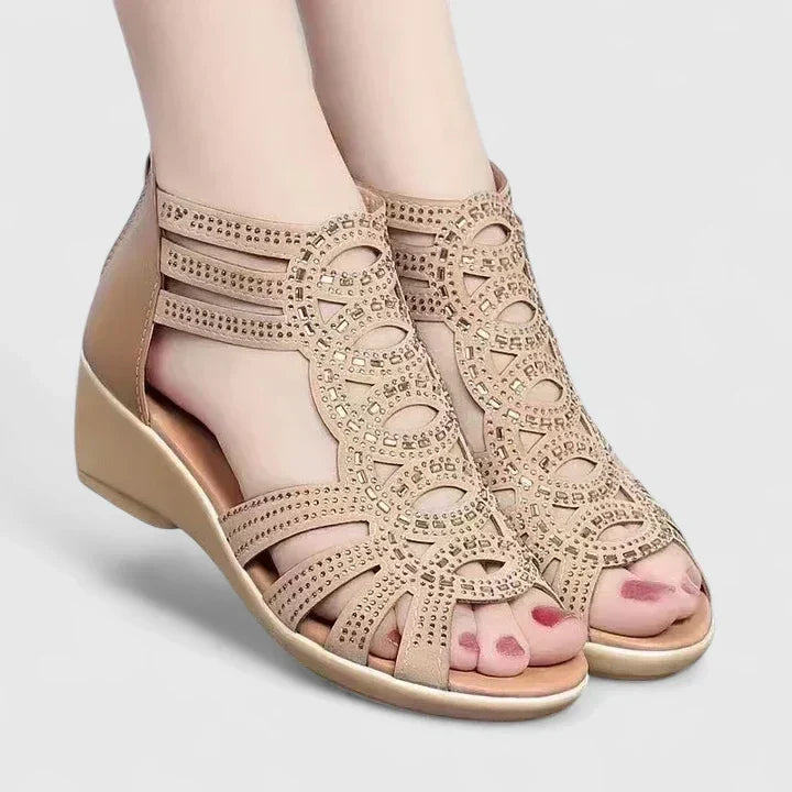 Whitney™ | Zip-Back Wedge Sandals