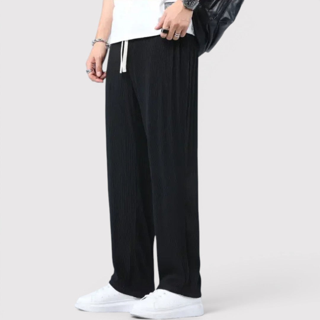 Michael Sydney men's striped pants, front view
