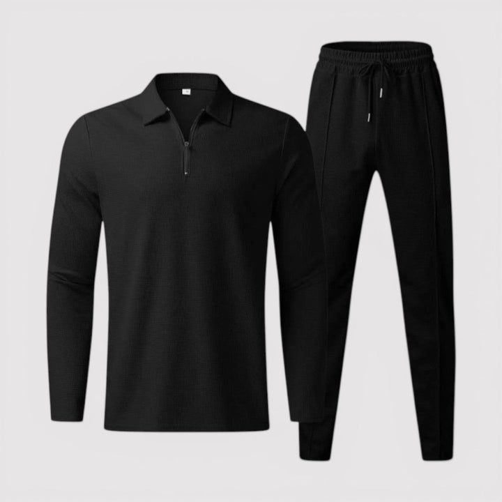 Michael Sydney men's half-zip set, front view