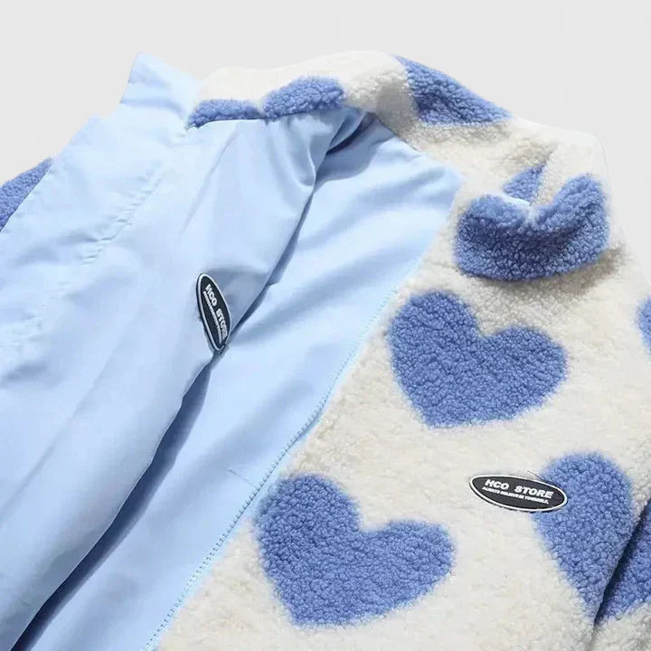 Nina™ | Heart Print Reversible Jacket