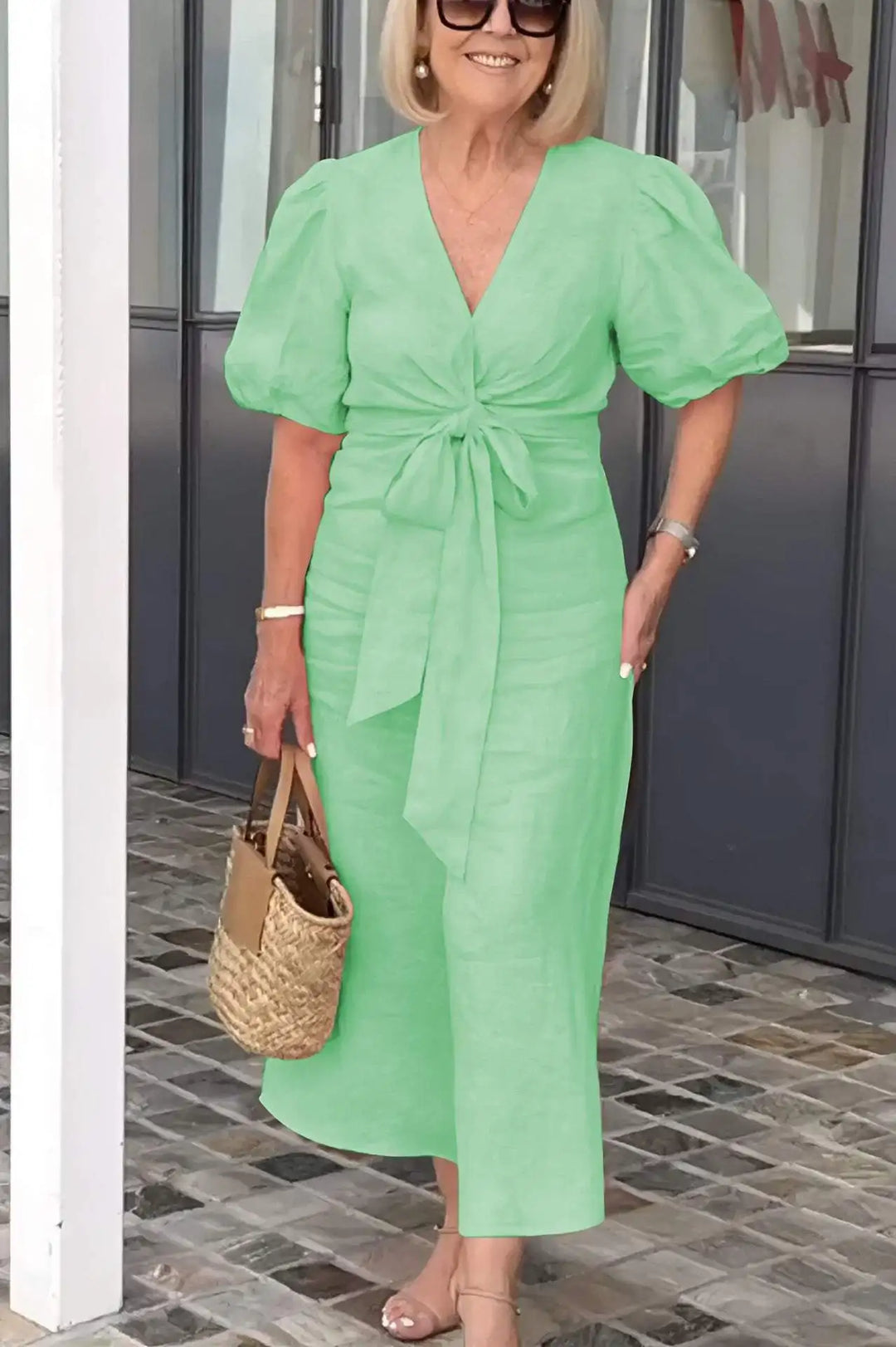 Christina™ | Bow-Front Midi Dress