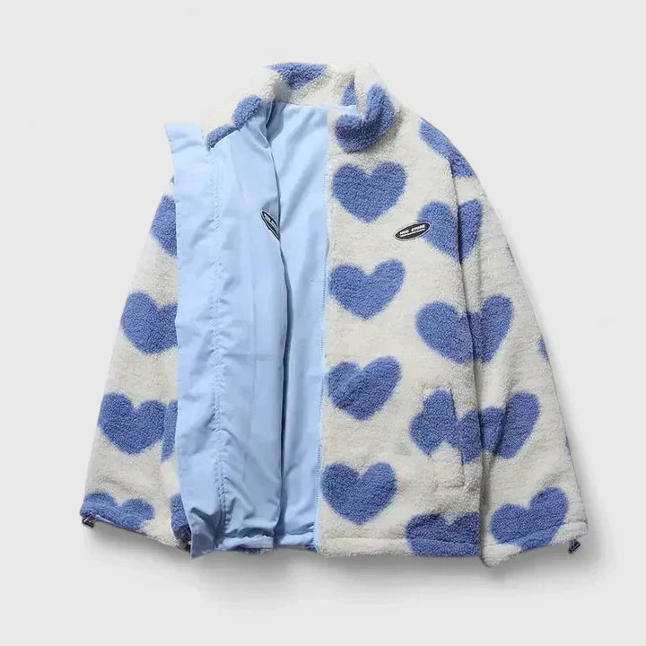 Nina™ | Heart Print Reversible Jacket