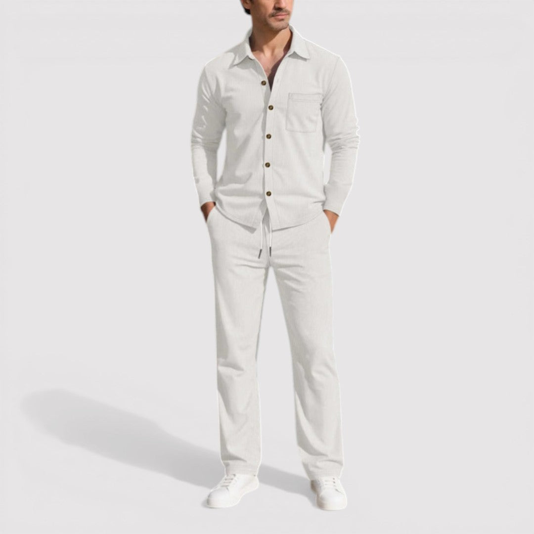 Michael Sydney men's shirt and pants set, front view