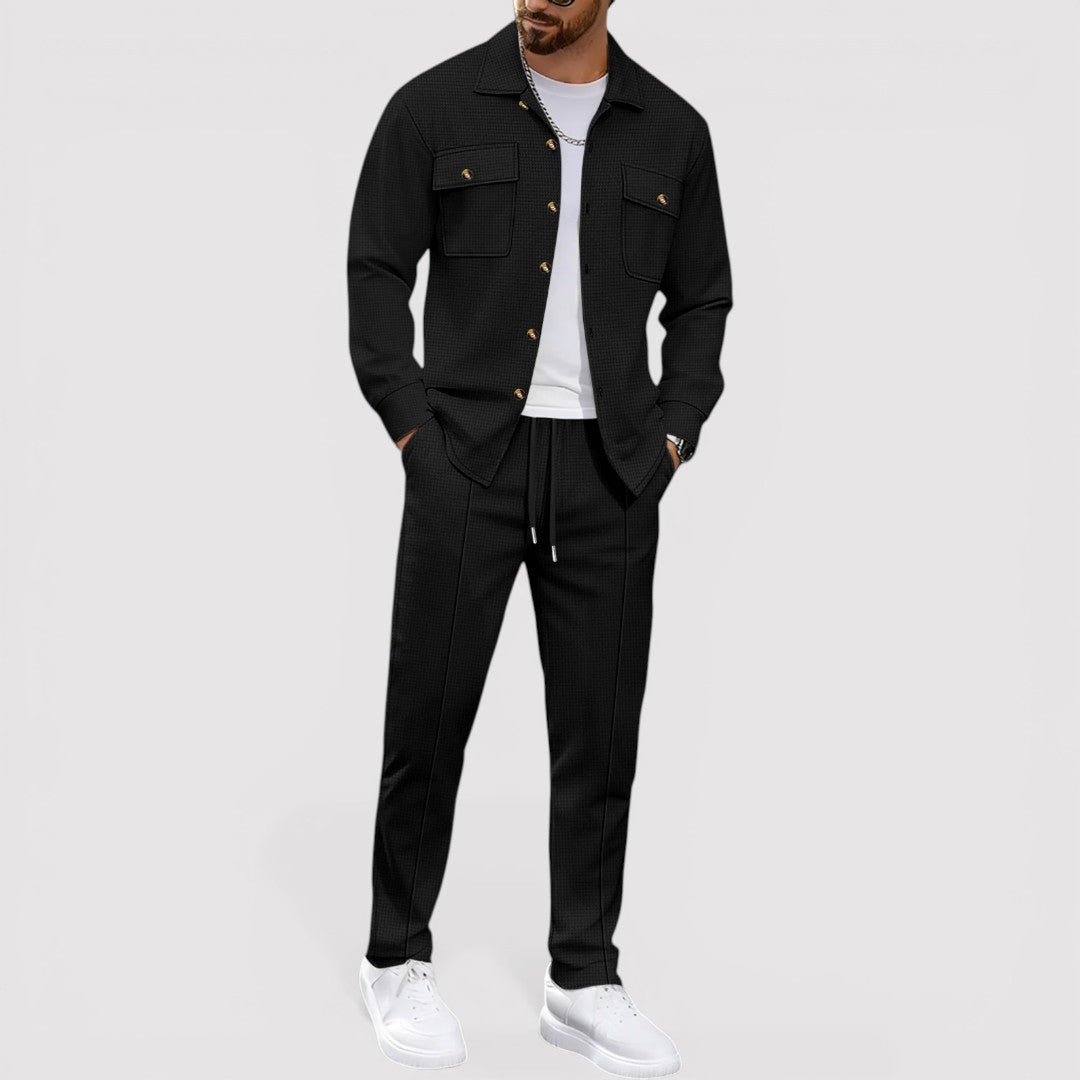 Michael Sydney men's shirt and pants set, front view