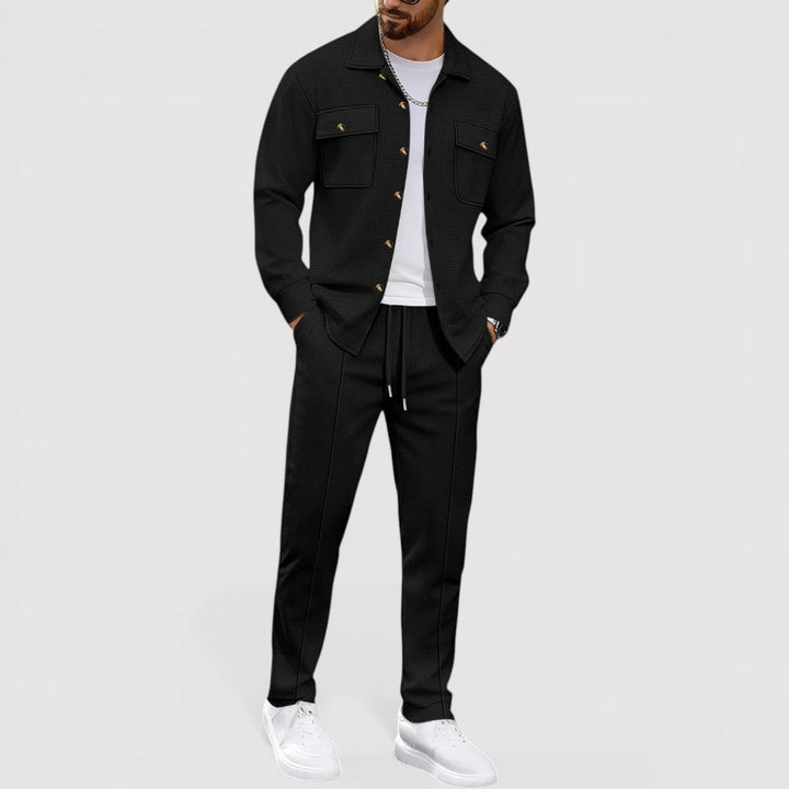 Michael Sydney men's shirt and pants set, front view