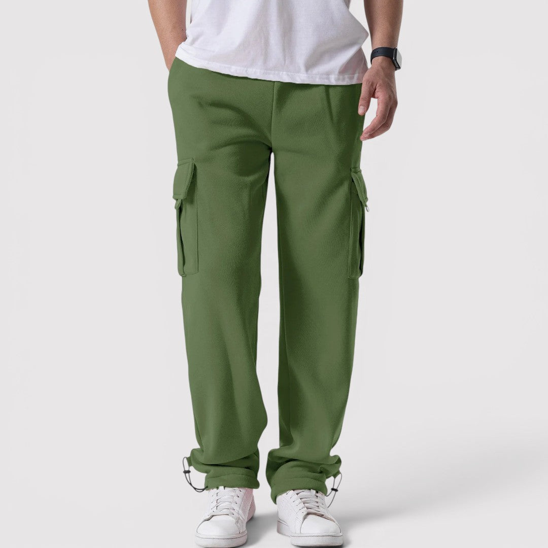 Michael Sydney men's stretch cargo pants, front view