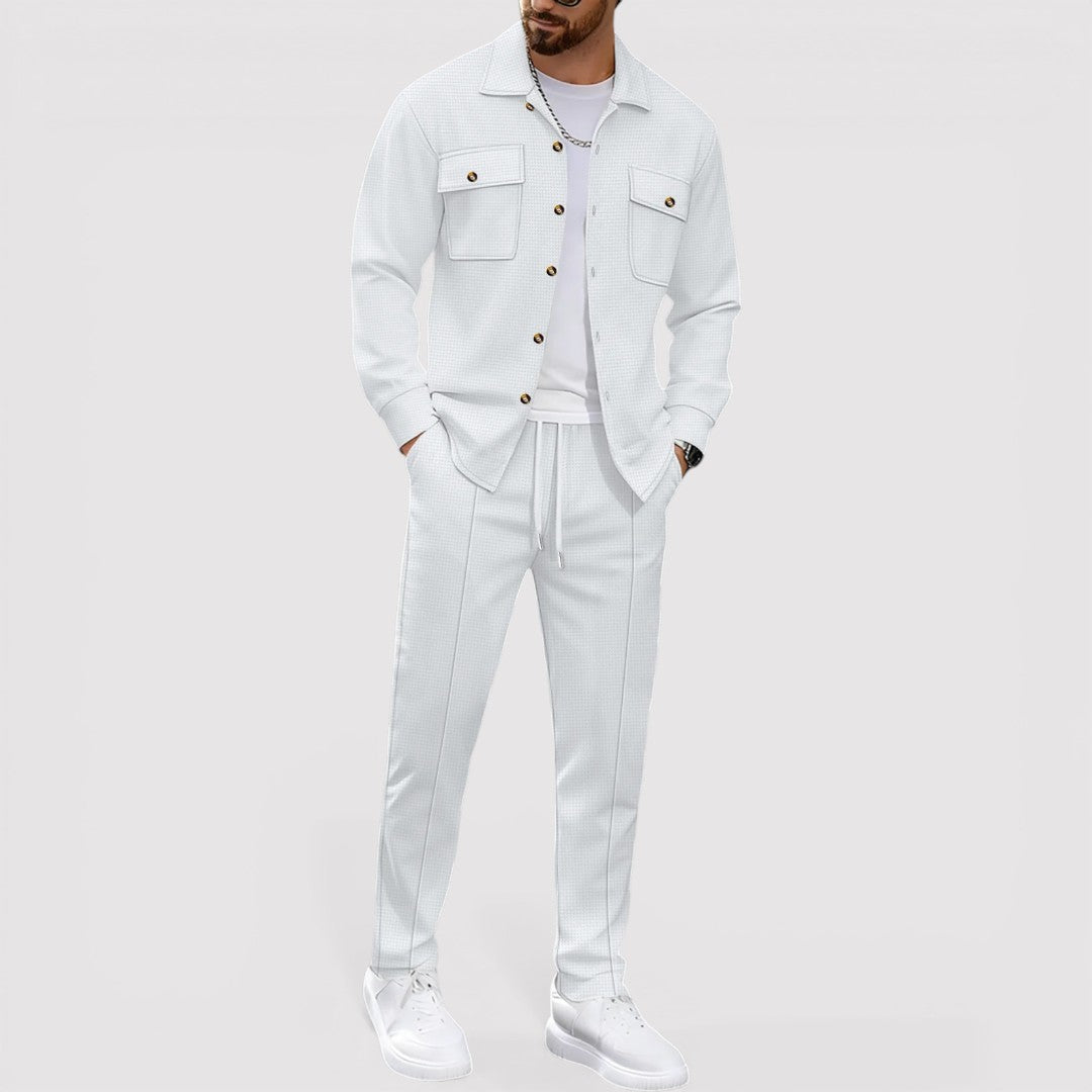 Michael Sydney men's shirt and pants set, front view