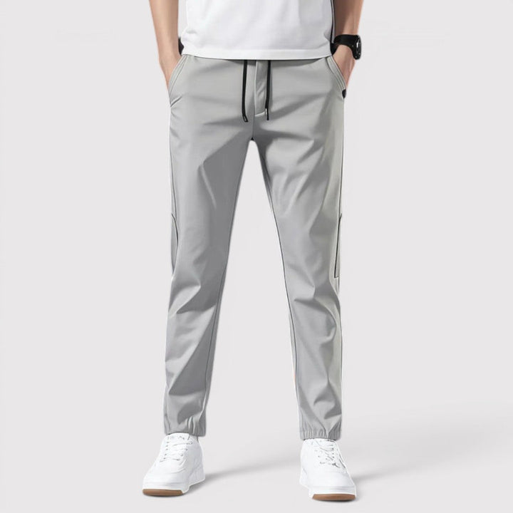 Michael Sydney men's lightweight tapered pants, front view