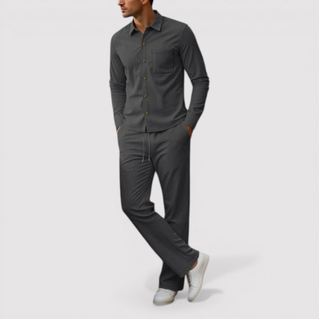 Michael Sydney men's shirt and pants set, front view