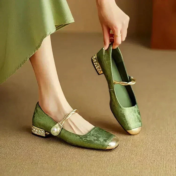 Ellen™ | Crystal-Heel Mary Janes