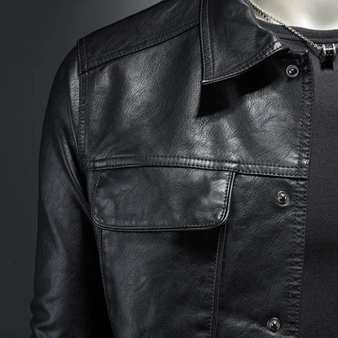 Michael Sydney men's Jacket with Collar and Button Placket, front view