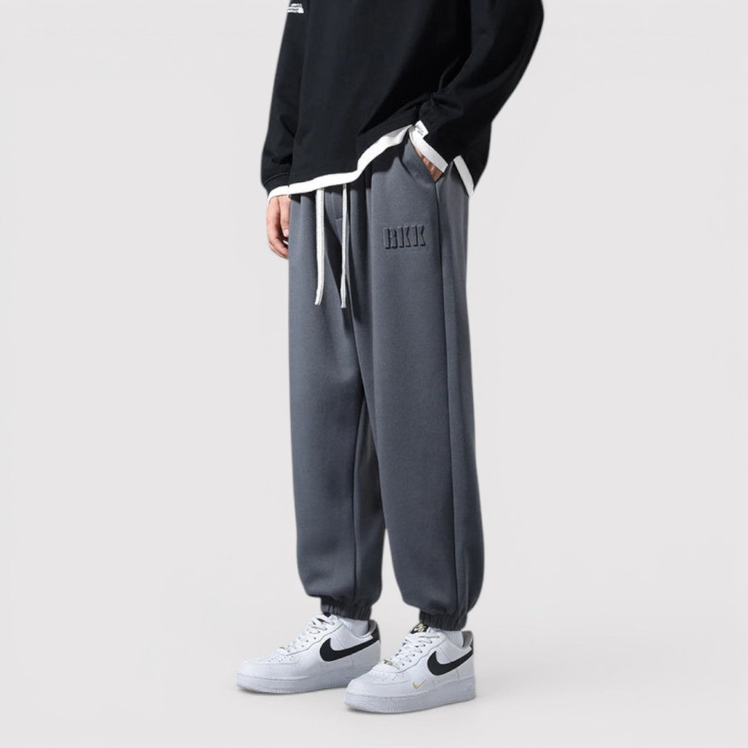 Michael Sydney men's stretch joggers, front view