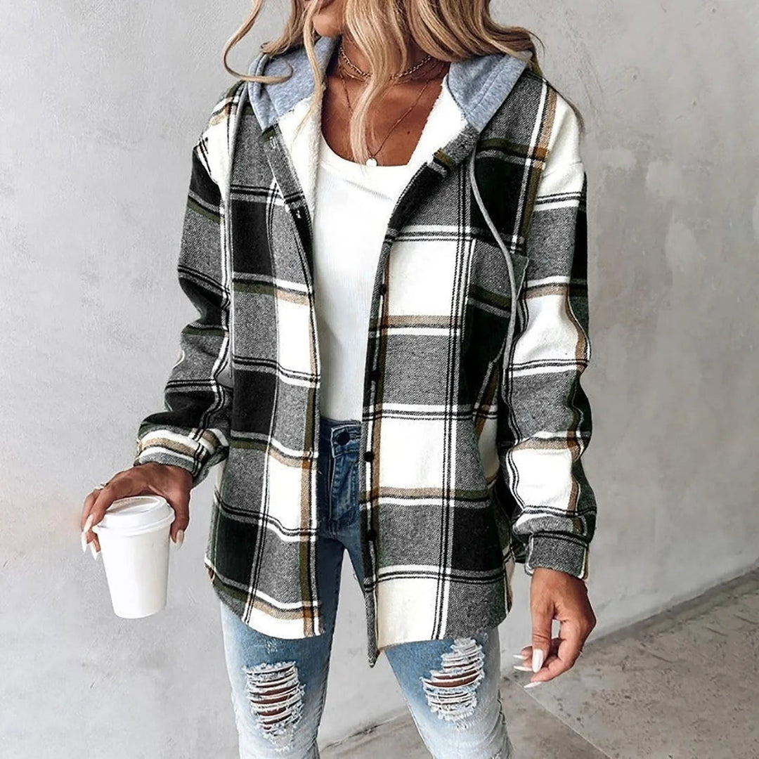 Marlene™ | Checked Hooded Jacket