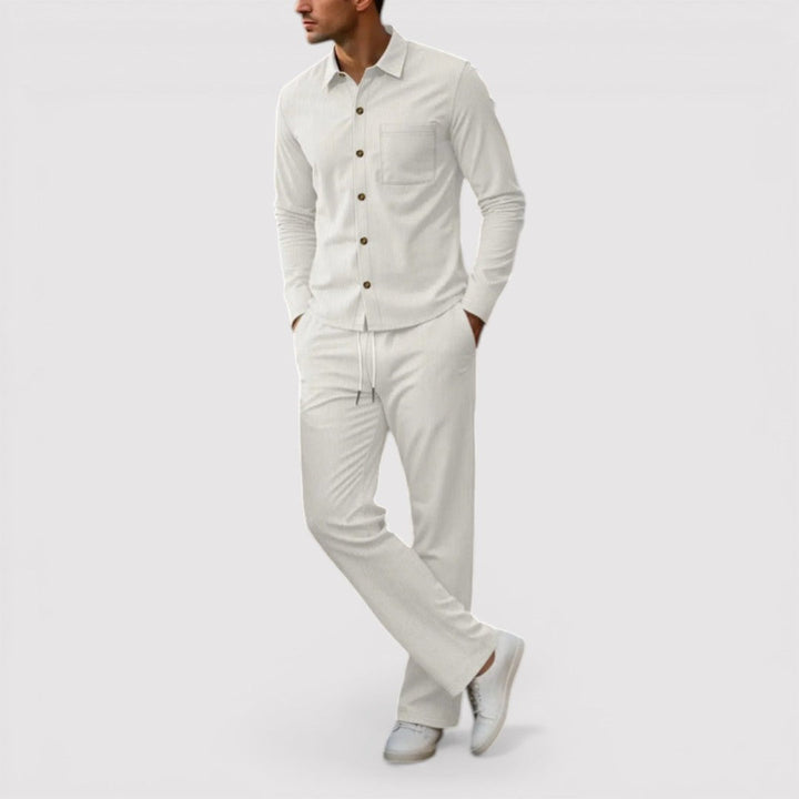Michael Sydney men's shirt and pants set, front view