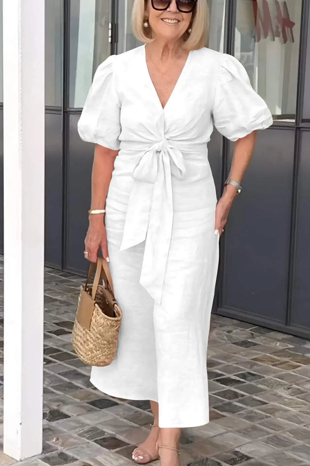 Christina™ | Bow-Front Midi Dress