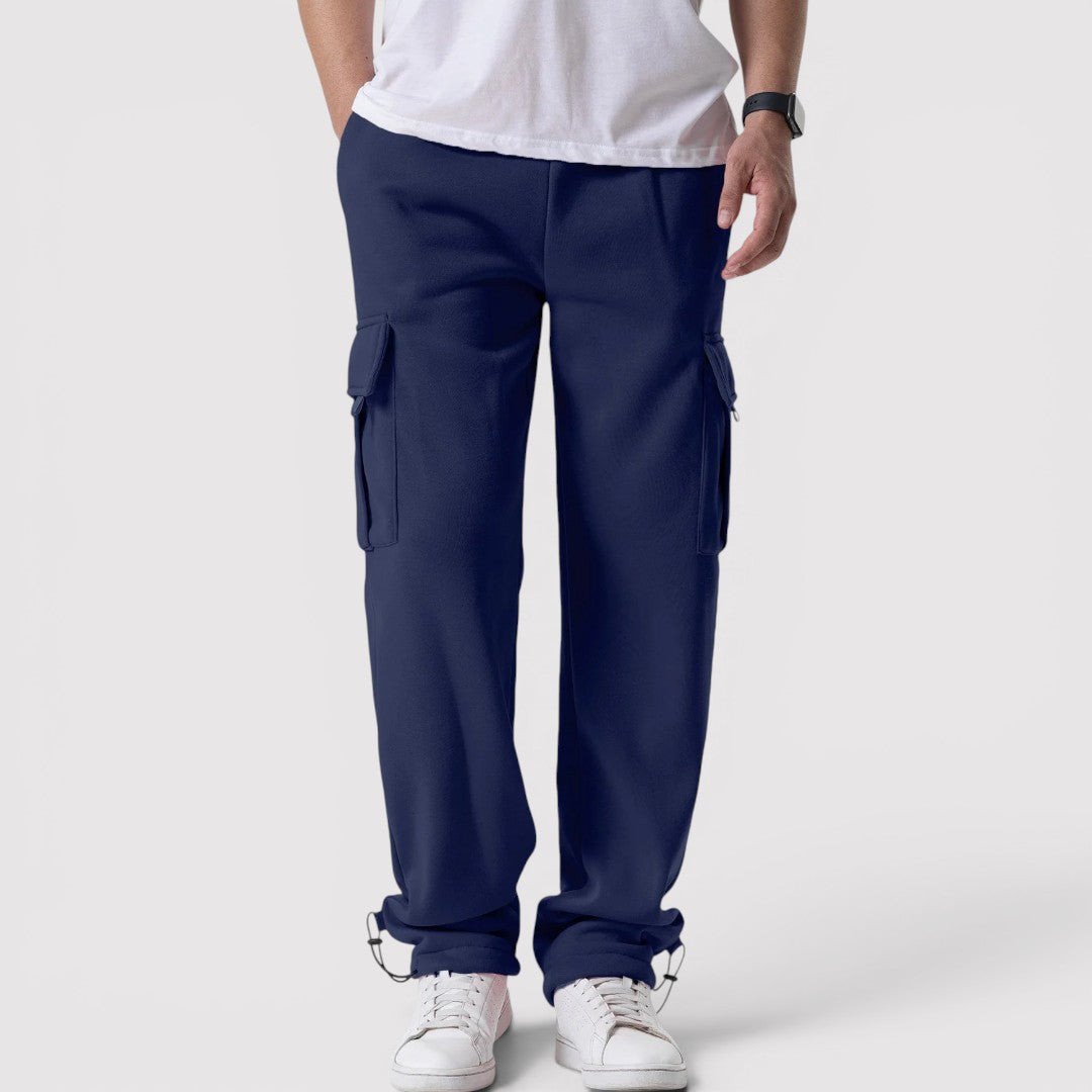 Michael Sydney men's stretch cargo pants, front view