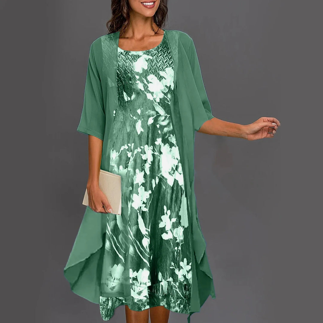 Brenda™ | Printed Layered Dress Set