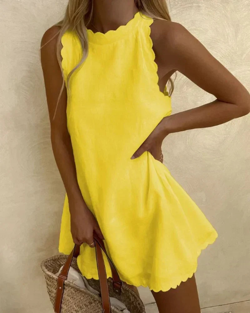 Diane™ | Ruffle-Neck Dress