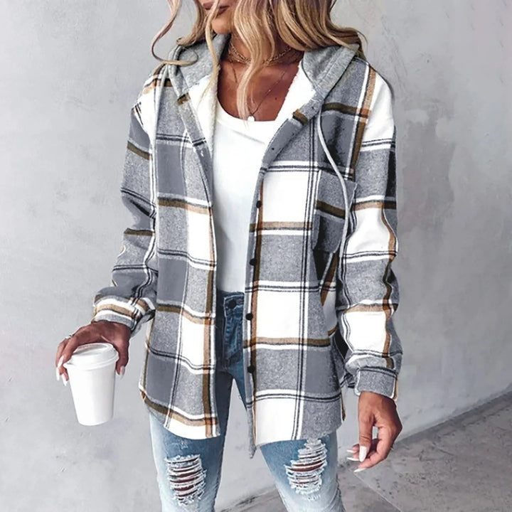 Marlene™ | Checked Hooded Jacket