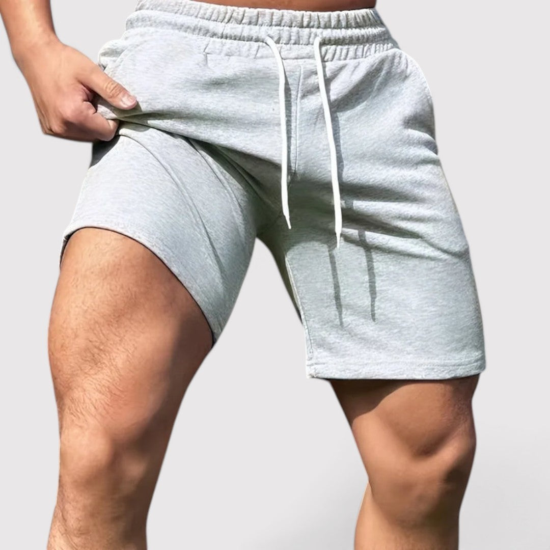 Michael Sydney men's stretch gym shorts, front view