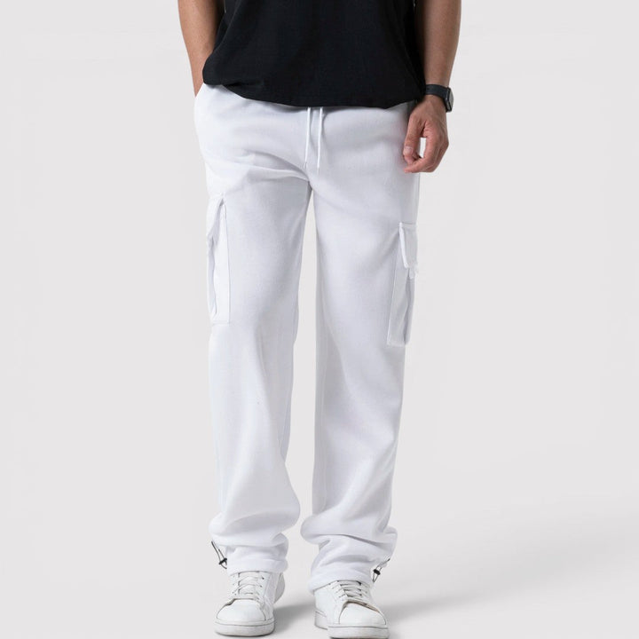 Michael Sydney men's stretch cargo pants, front view