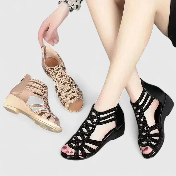 Whitney™ | Zip-Back Wedge Sandals