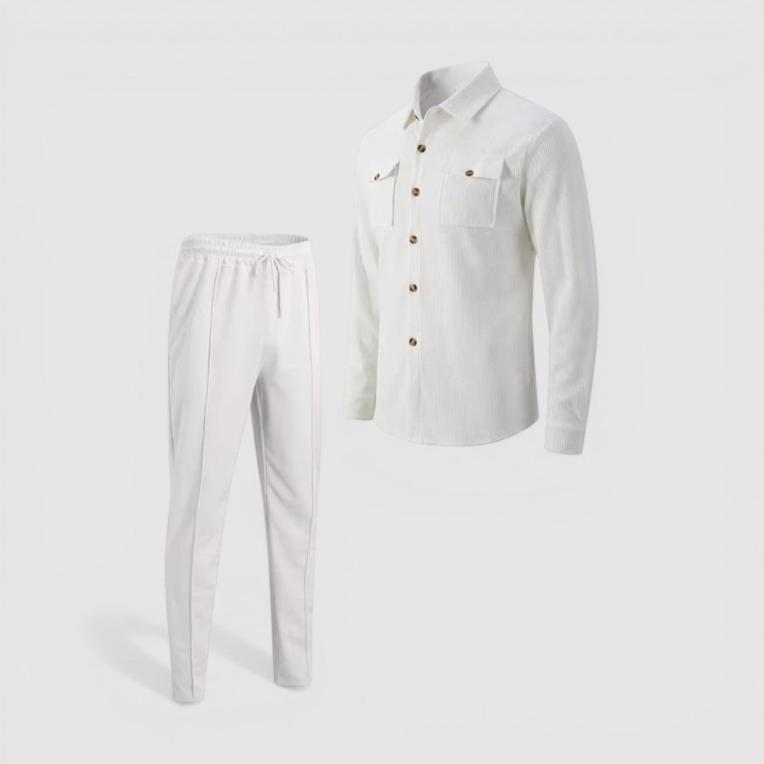 Michael Sydney men's shirt and pants set, front view
