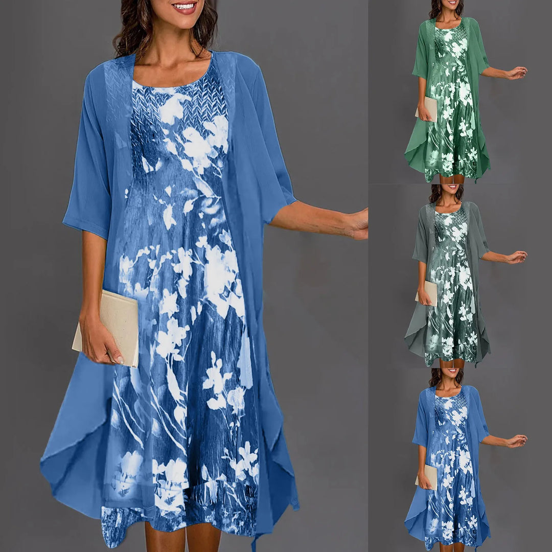 Brenda™ | Printed Layered Dress Set