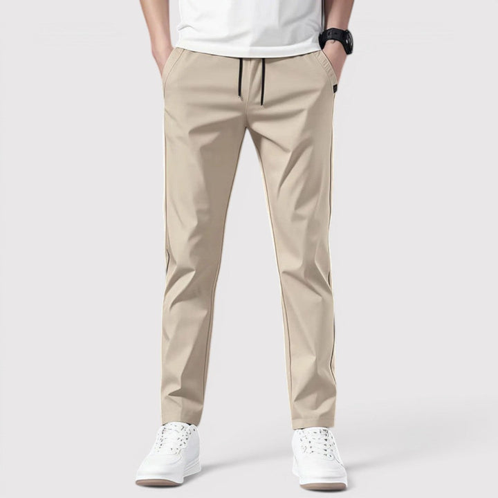 Michael Sydney men's lightweight tapered pants, front view